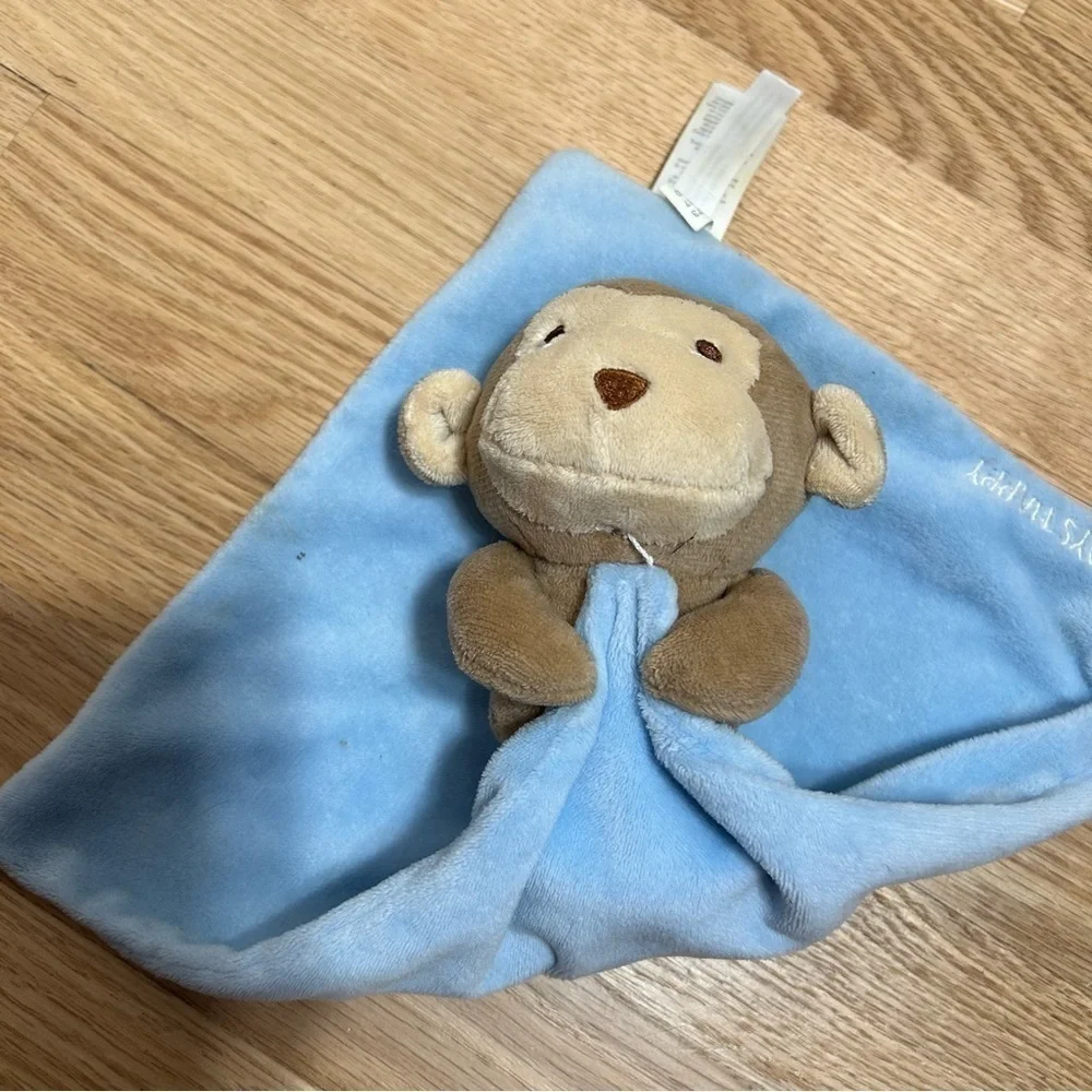 Carter’s Monkey Lovey Blankie Blanket Plush Always Happy Baby Kids Security
